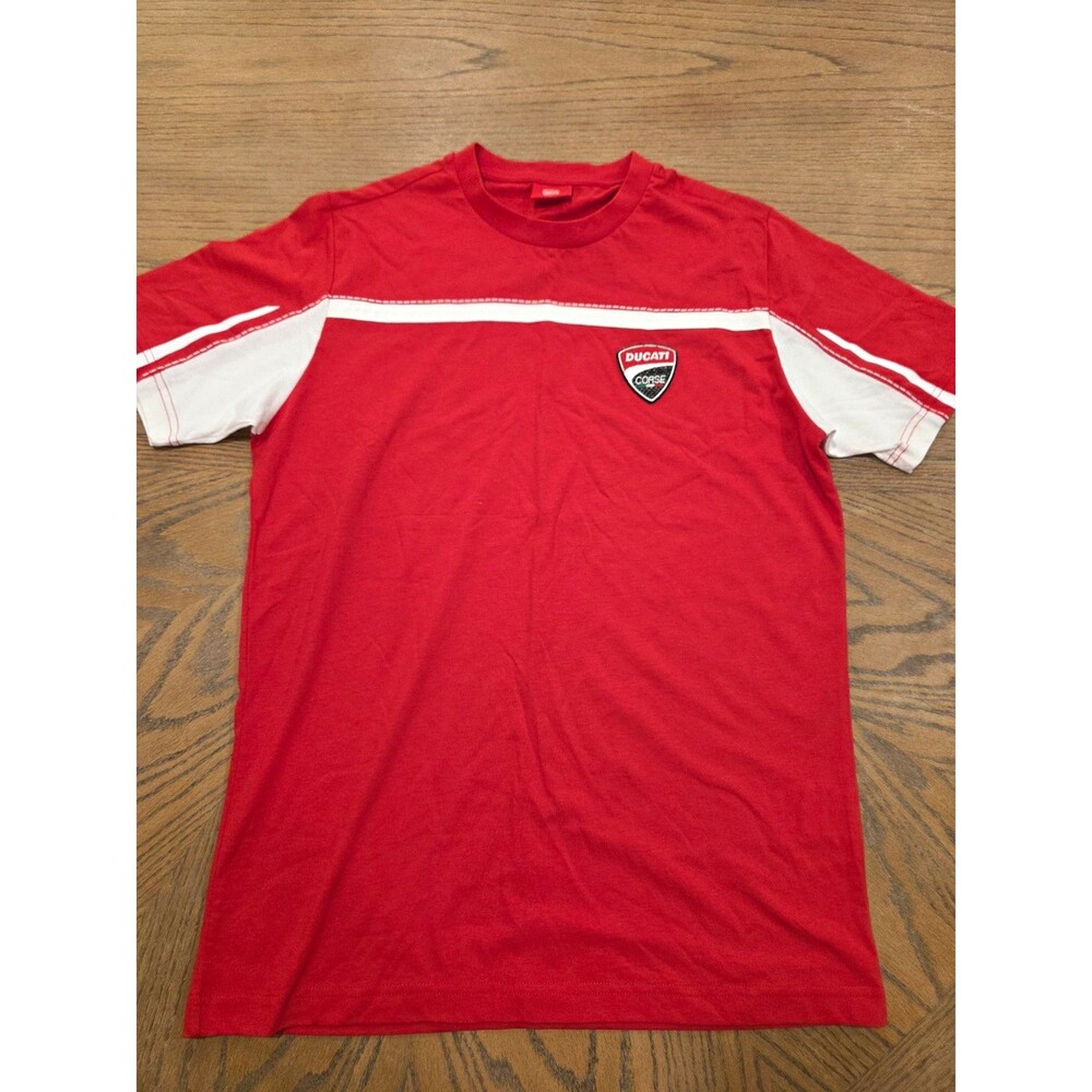 Vintage Ducati Corse T Shirt Mens S Red White MotoGP Racing Motorcycle Greece